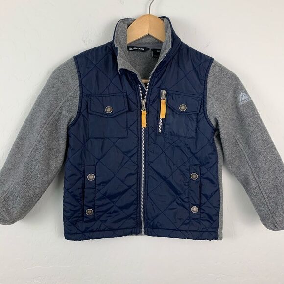 Snozu gray and navy fleece and quilted jacket - Picture 1 of 6